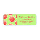 Search for grapefruit return address labels Pink