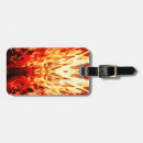 Recherche de flammes bagages étiquettes Chaud