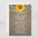 Search for burlap sweet 16 invitations Sunflower