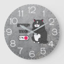 Recherche de drole horloges Chat noir