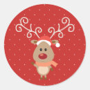 Search for red nosed reindeer stickers Merry christmas