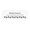 Search for white cat return address labels Paw