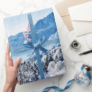 Search for winter scene christmas wrapping paper Mountains