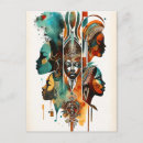 Recherche de peinture africaine cartes postales Fille noire