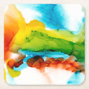 Recherche de plume dessous de verres Aquarelle