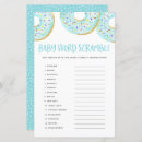 Recherche de baby shower word scramble Mot pour bébé