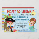 Search for mermaid and pirate invitations Mermaids