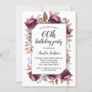 Search for purple 70th birthday invitations Floral