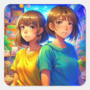 Recherche de anime girl autocollants Fille d'anime