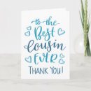 Search for cousin thank you cards Blue