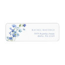 Search for blue flowers return address labels Chic