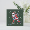 Search for ice hockey christmas cards Santa