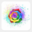 Search for multi colored roses stickers Rainbow