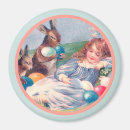 Recherche de lapin de pâques vintage magnets Fille