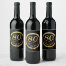 Search for 80 years old eighty wine labels Black