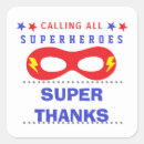 Search for super hero thank you stickers Party