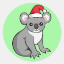 Search for christmas koala stickers Santa