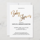 Search for metallic baby shower invitations Typography