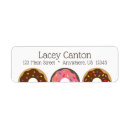 Search for donut return address labels Cute