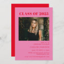 Search for red graduation invitations Bold typography
