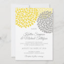 Search for yellow floral wedding invitations Grey