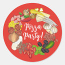 Search for italian pizza party stickers Pepperoni