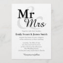 Search for mr and mrs wedding invitations White