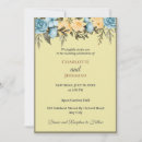 Search for blue floral square wedding invitations Botanical garden