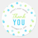 Search for aqua blue baby shower stickers Thank you