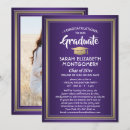 Search for purple and white graduation invitations Modern