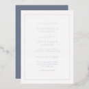 Search for dusty blue and silver wedding invitations Classic