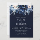 Search for navy blue flowers wedding invitations Floral