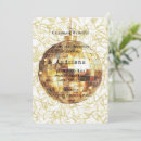 Search for gold disco ball invitations Sparkle