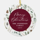 Search for burgundy ornaments Greenery