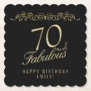 Search for birthday coasters 70 and fabulous