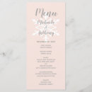 Search for blush pink wedding menus Simple