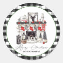 Search for red stockings stickers Watercolor