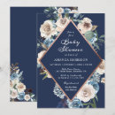 Search for navy blue gold baby shower invitations Geometric