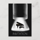 Search for piano concert invitations Black