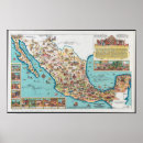 Search for vintage mexico map posters Gulf of mexico