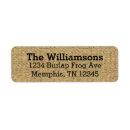 Search for burlap return address labels Chic