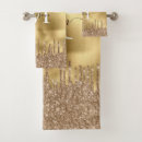 Search for gold glitter bath towels Monogrammed