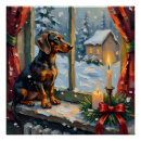 Search for dog christmas art Dachshund