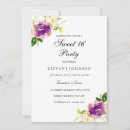 Search for yellow sweet 16 invitations Watercolor