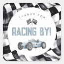 Search for vintage race stickers Race on over