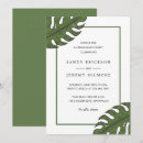 Search for beach engagement party invitations Palm leaves