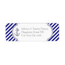 Search for navy blue and white stripe return address labels Pattern
