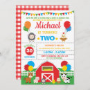 Search for farm yard birthday invitations For kids