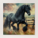 Recherche de cheval noir puzzles Contenu générationnel