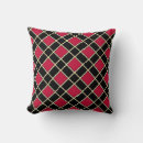 Search for red diamond pillows Black and red